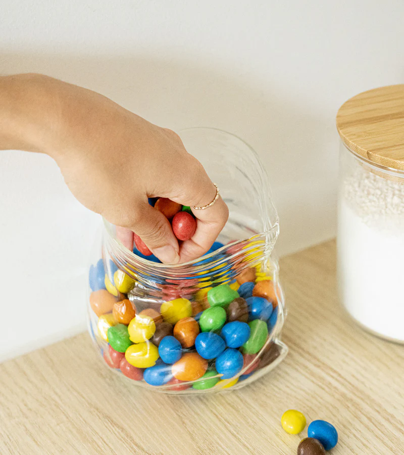 Bocal en verre façon sachet zippé - Image 3