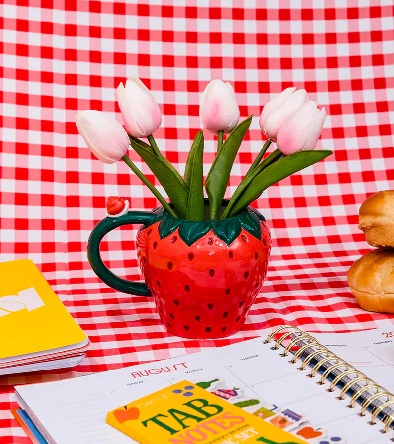 Mug fraise en céramique - Image 4