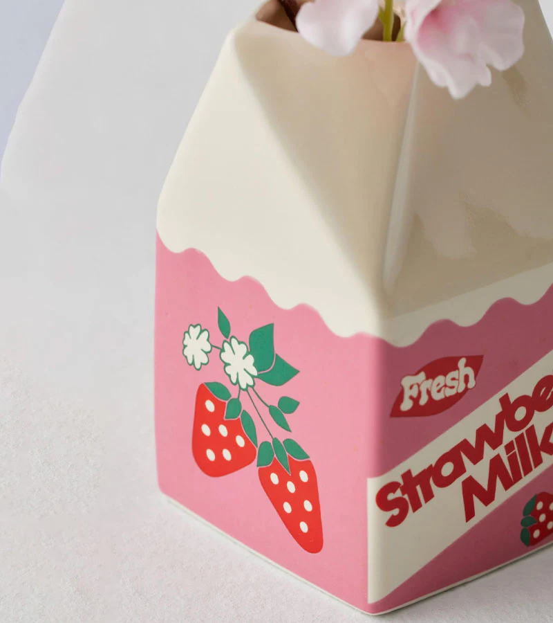 Vase brique de lait à la fraise - Image 3
